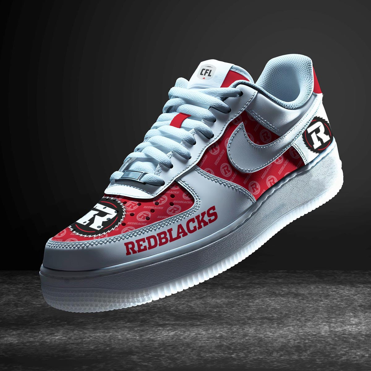 Ideafootwear Ottawa Redblacks Air Low-Top Sneakers Shoes For Men And Women 1