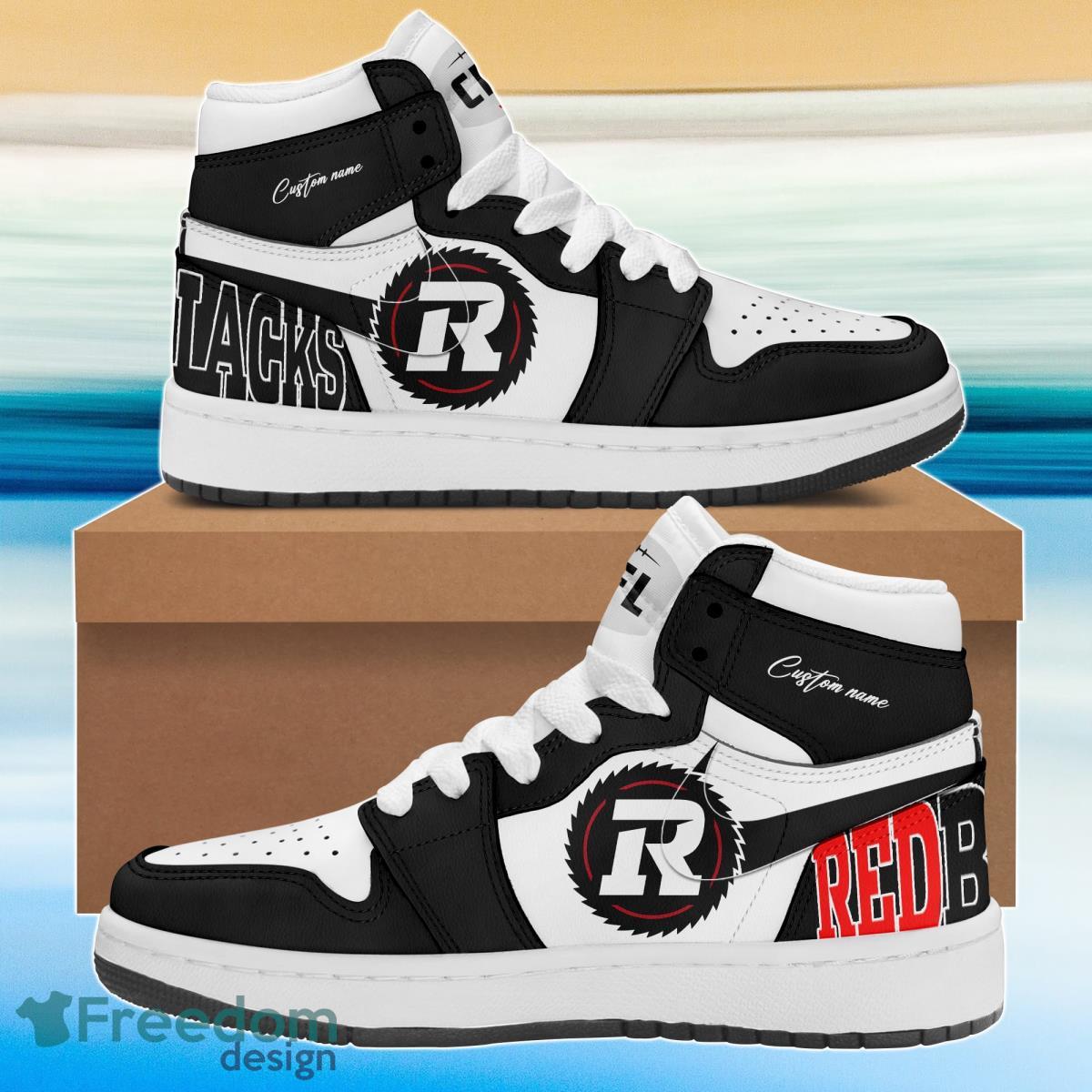 Ideafootwear Ottawa Redblacks AJ1 High Sneakers Shoes For Men And Women 1
