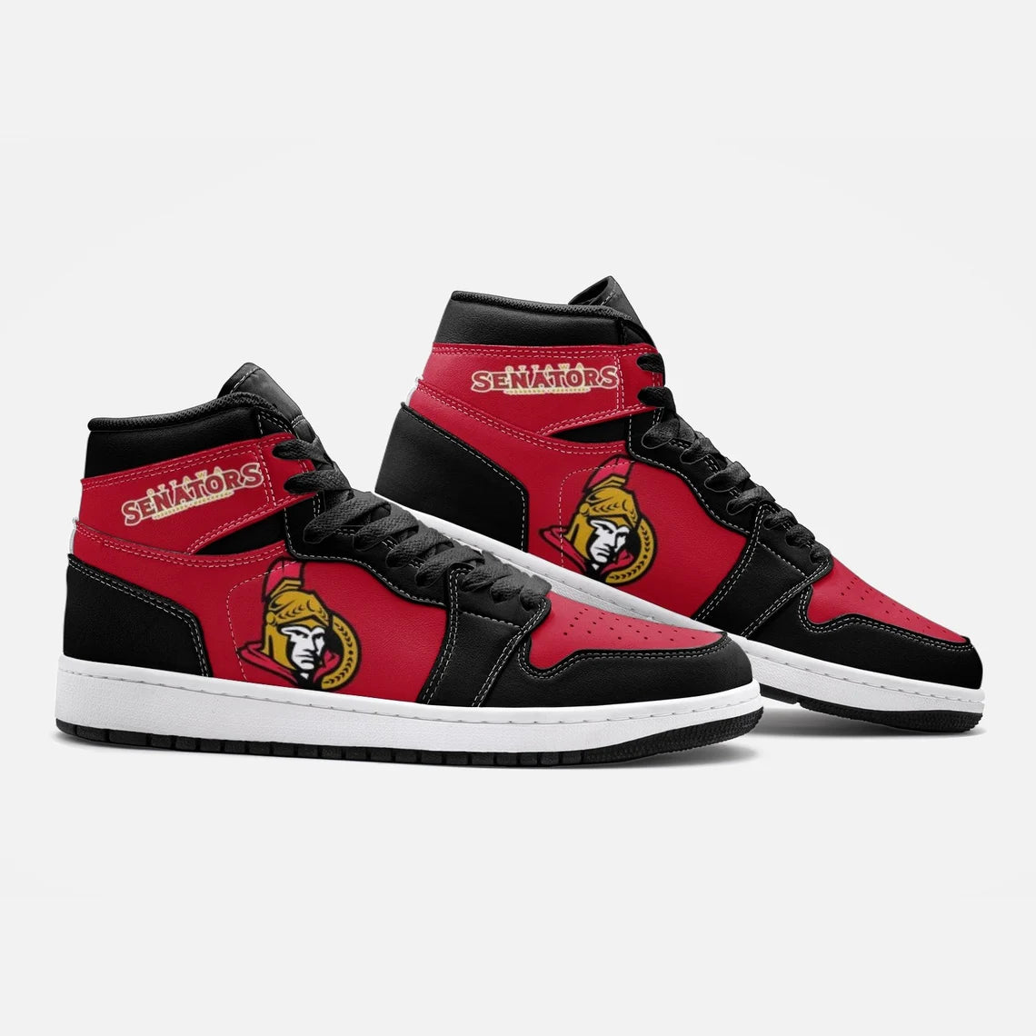 Ideafootwear Ottawa Senators AJ1 High Sneakers Shoes For Men And Women 5