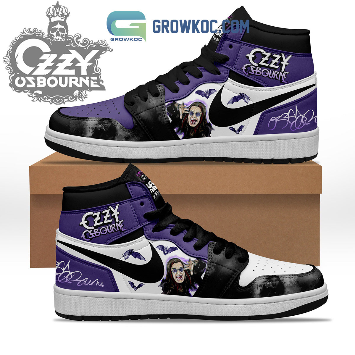 Ideafootwear Ozzy Osbourne AJ1 High Sneakers Shoes For Men And Women 2