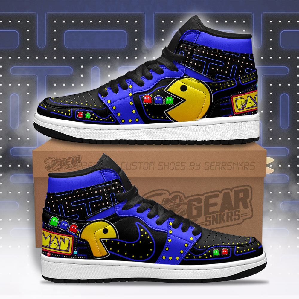 Ideafootwear Pacman Gameboy AJ1 High Sneakers Shoes For Men And Women 1
