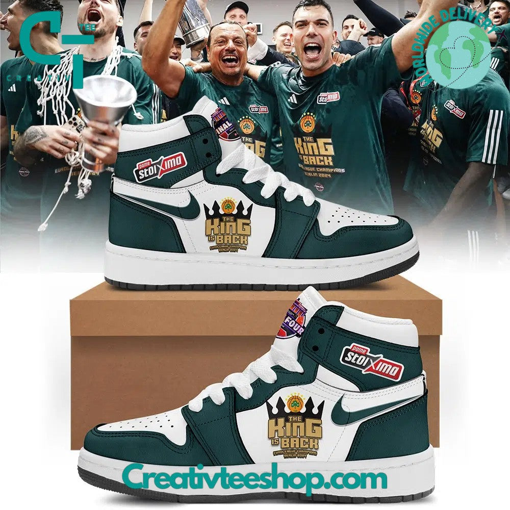 Ideafootwear Panathinaikos BC AJ1 High Sneakers Shoes For Men And Women 1