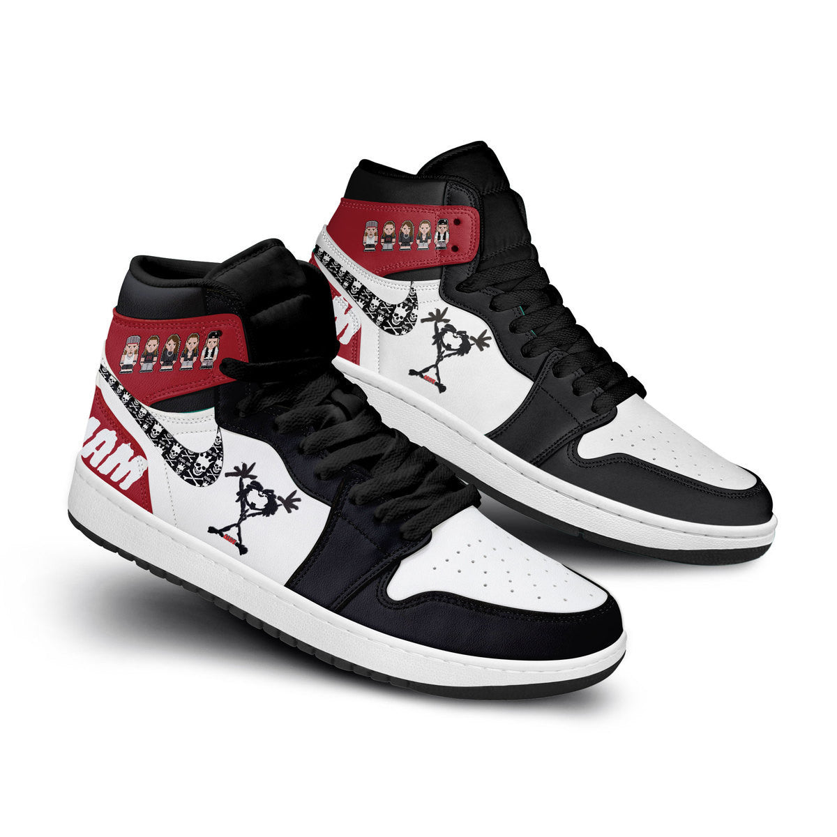 Ideafootwear Pearl Jam AJ1 High Sneakers Shoes For Men And Women 7