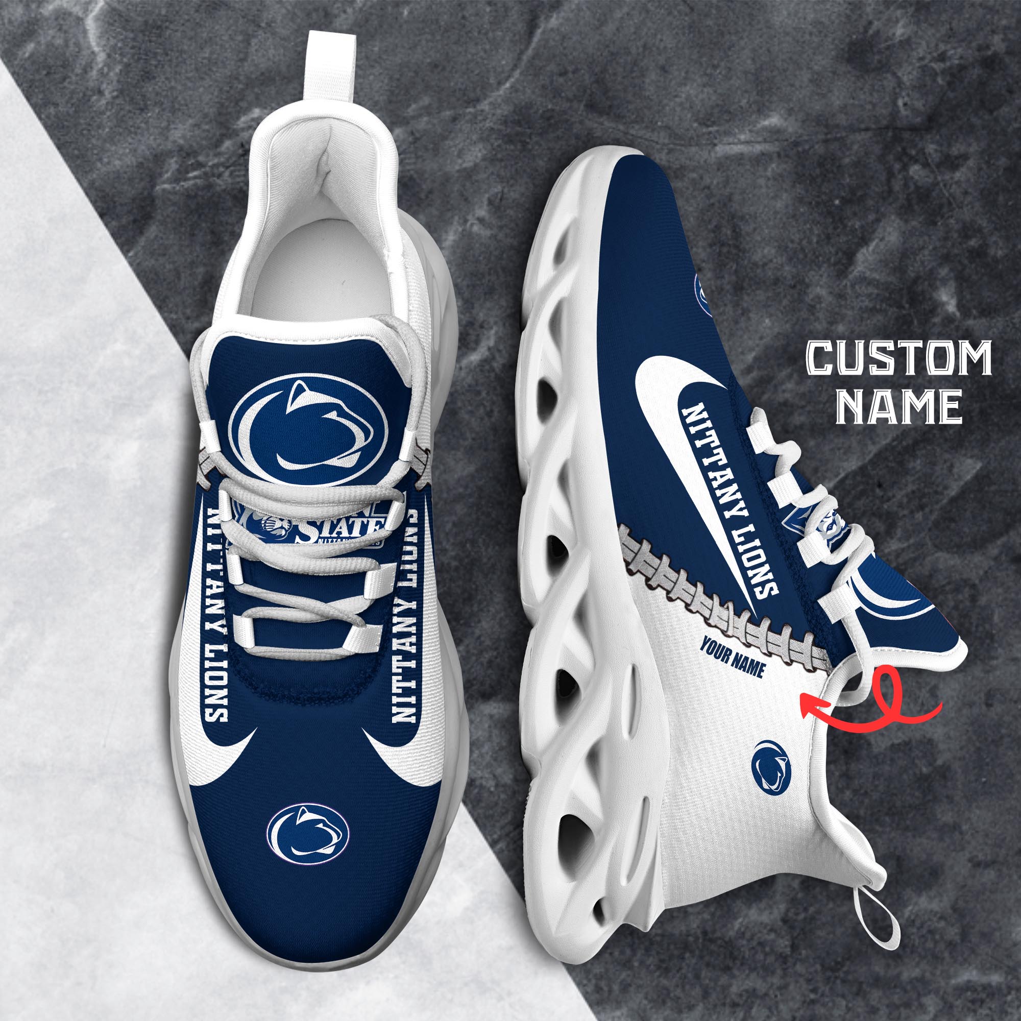 Ideafootwear Penn State Nittany Lions Max Soul Shoes Sneakers For Men And Women 2