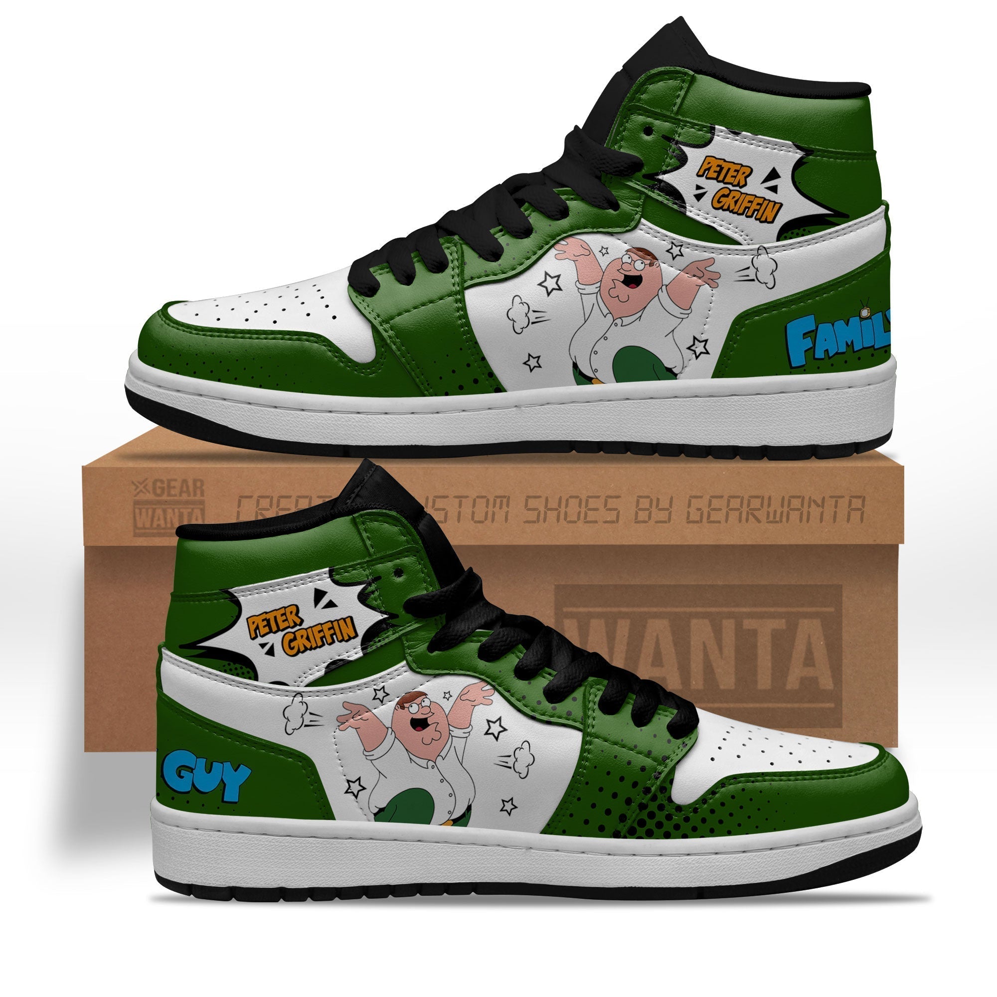 Ideafootwear Peter Griffin AJ1 High Sneakers Shoes For Men And Women 1