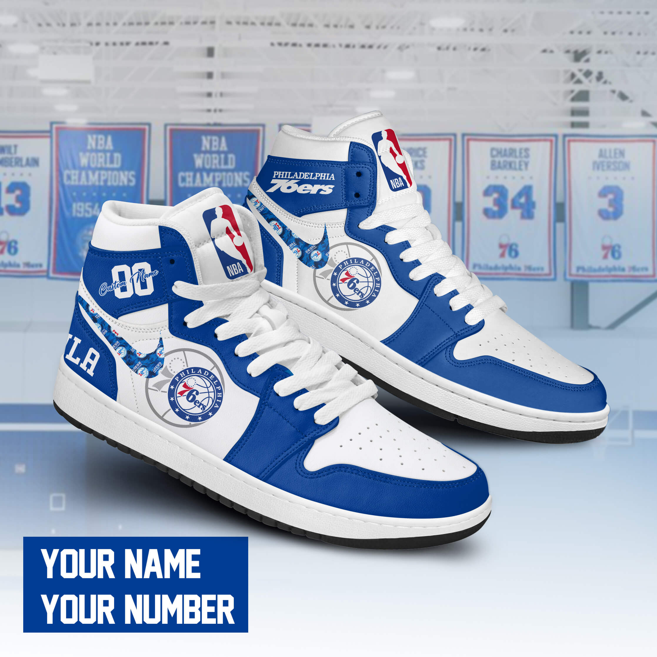 Ideafootwear Philadelphia 76ers AJ1 High Sneakers Shoes For Men And Women 1