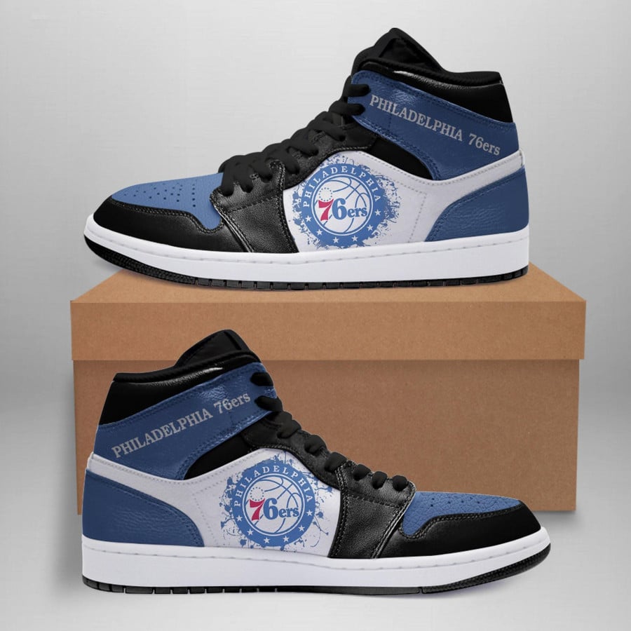 Ideafootwear Philadelphia 76ers NBA AJ1 High Sneakers Shoes For Men And Women 2