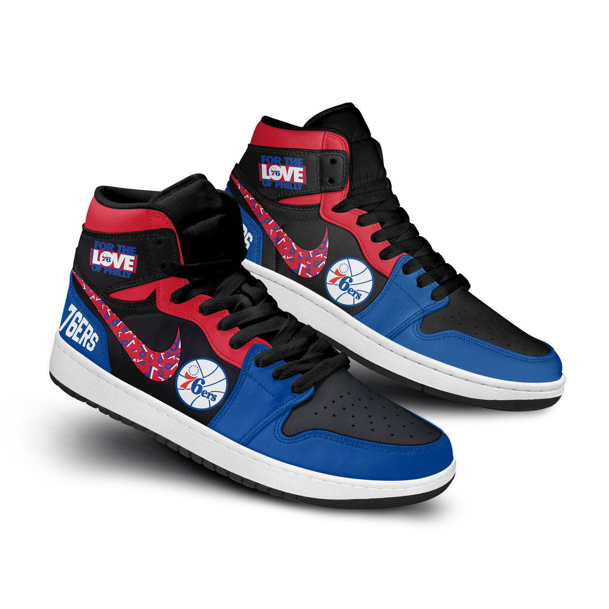 Ideafootwear Philadelphia 76ers AJ1 High Sneakers Shoes For Men And Women 7