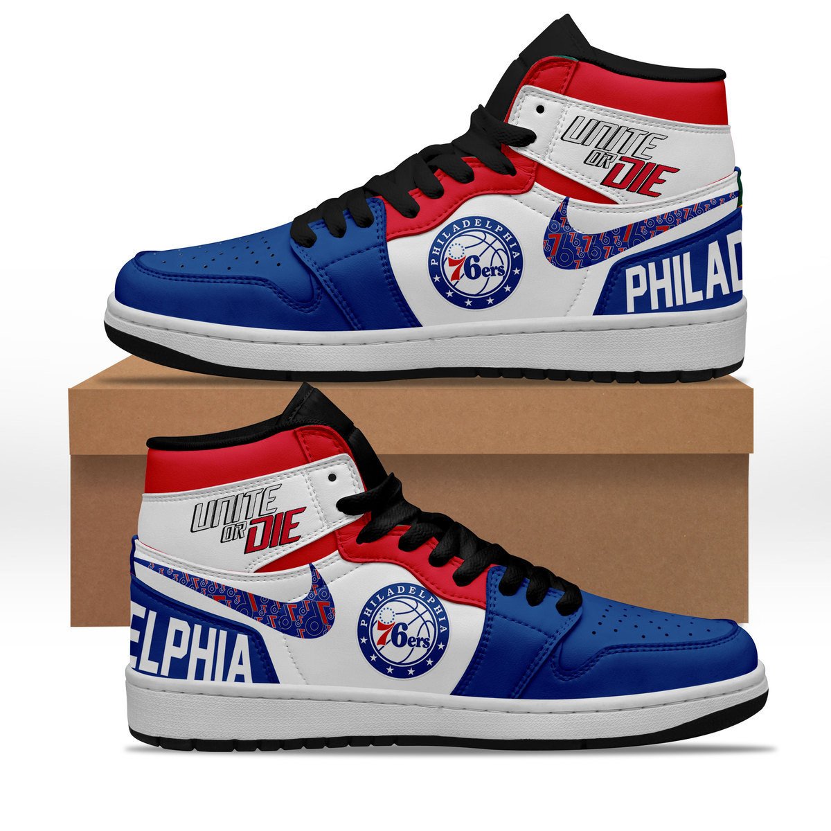 Ideafootwear Philadelphia 76ers AJ1 High Sneakers Shoes For Men And Women 9