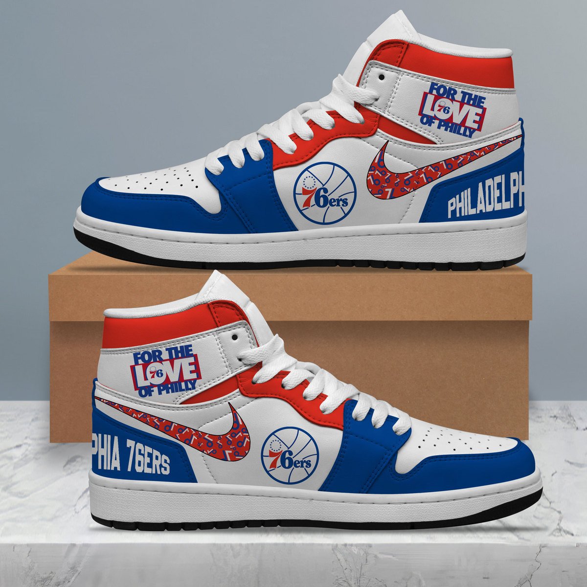 Ideafootwear Philadelphia 76ers AJ1 High Sneakers Shoes For Men And Women 8