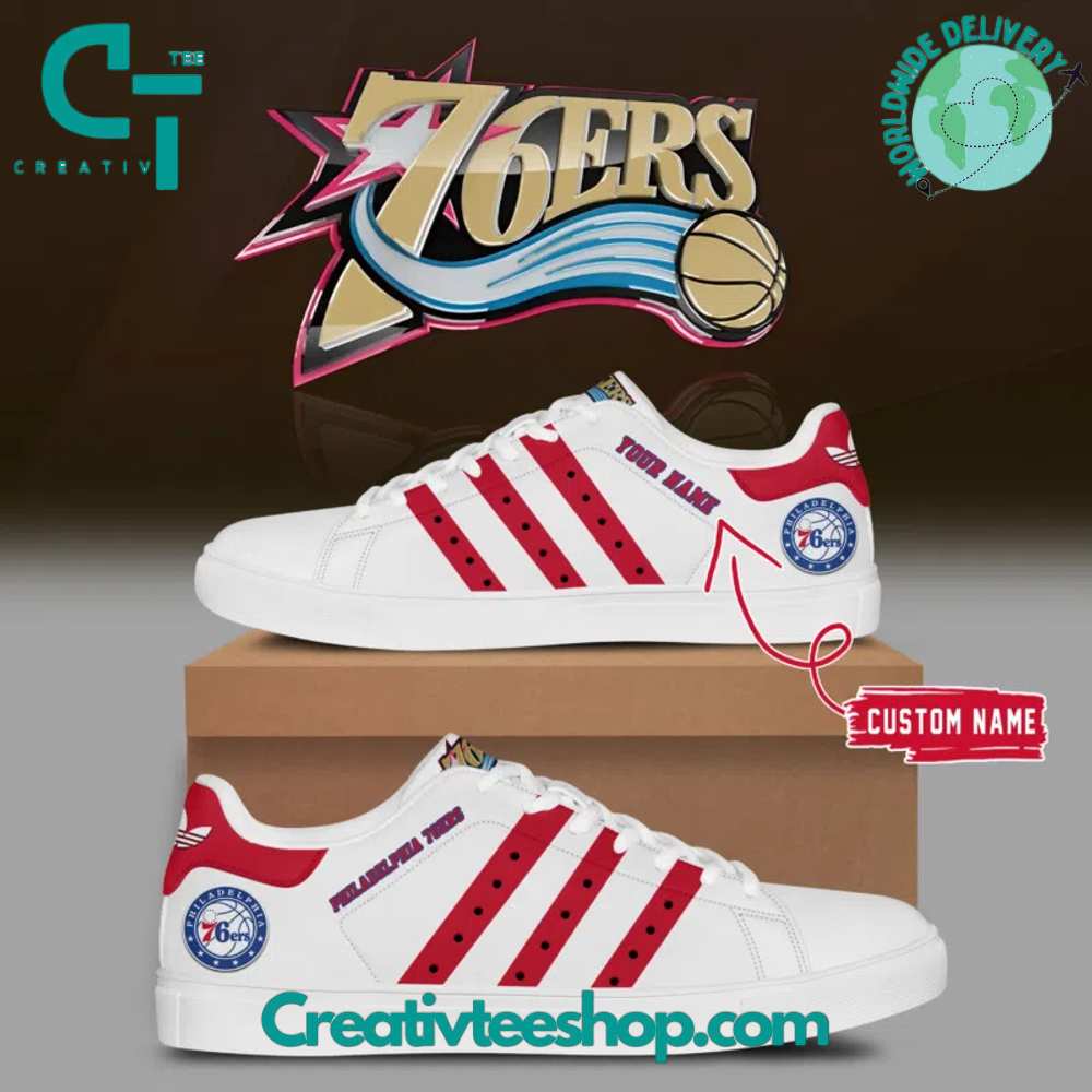 Ideafootwear Philadelphia 76ers Skate Stan Shoes Sneakes For Men And Women 1