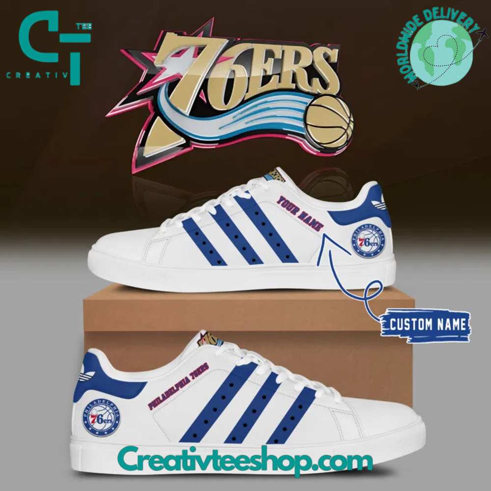 Ideafootwear Philadelphia 76ers Skate Stan Shoes Sneakes For Men And Women 2