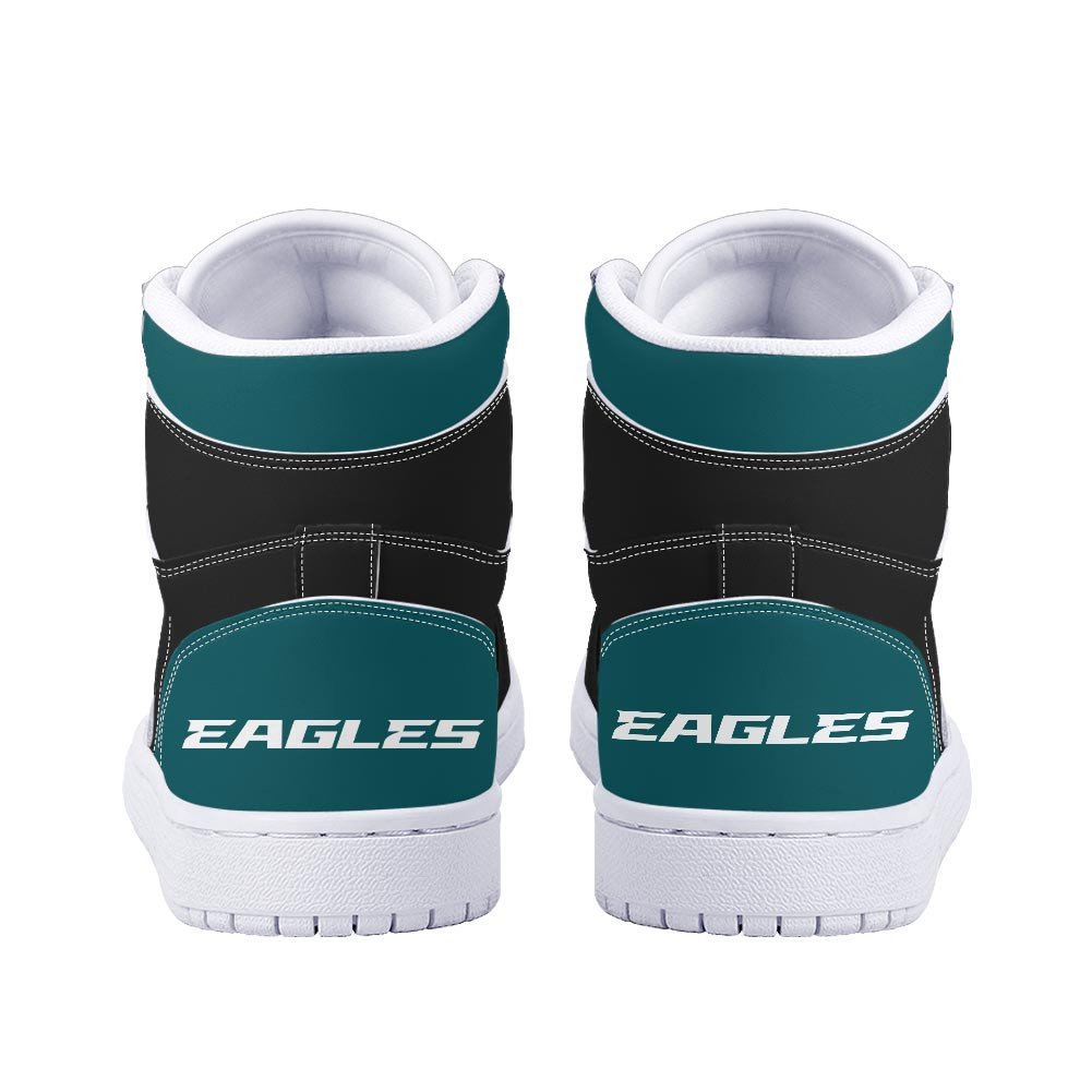 Ideafootwear Philadelphia Eagles AJ1 High Sneakers Shoes For Men And Women 9