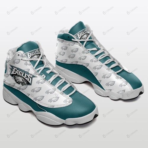Ideafootwear Philadelphia Eagles AJ13 Sneakers Shoes For Men And Women 22