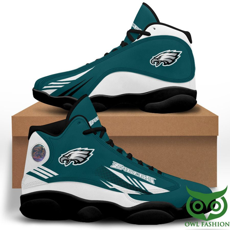 Ideafootwear Philadelphia Eagles AJ13 Sneakers Shoes For Men And Women 24