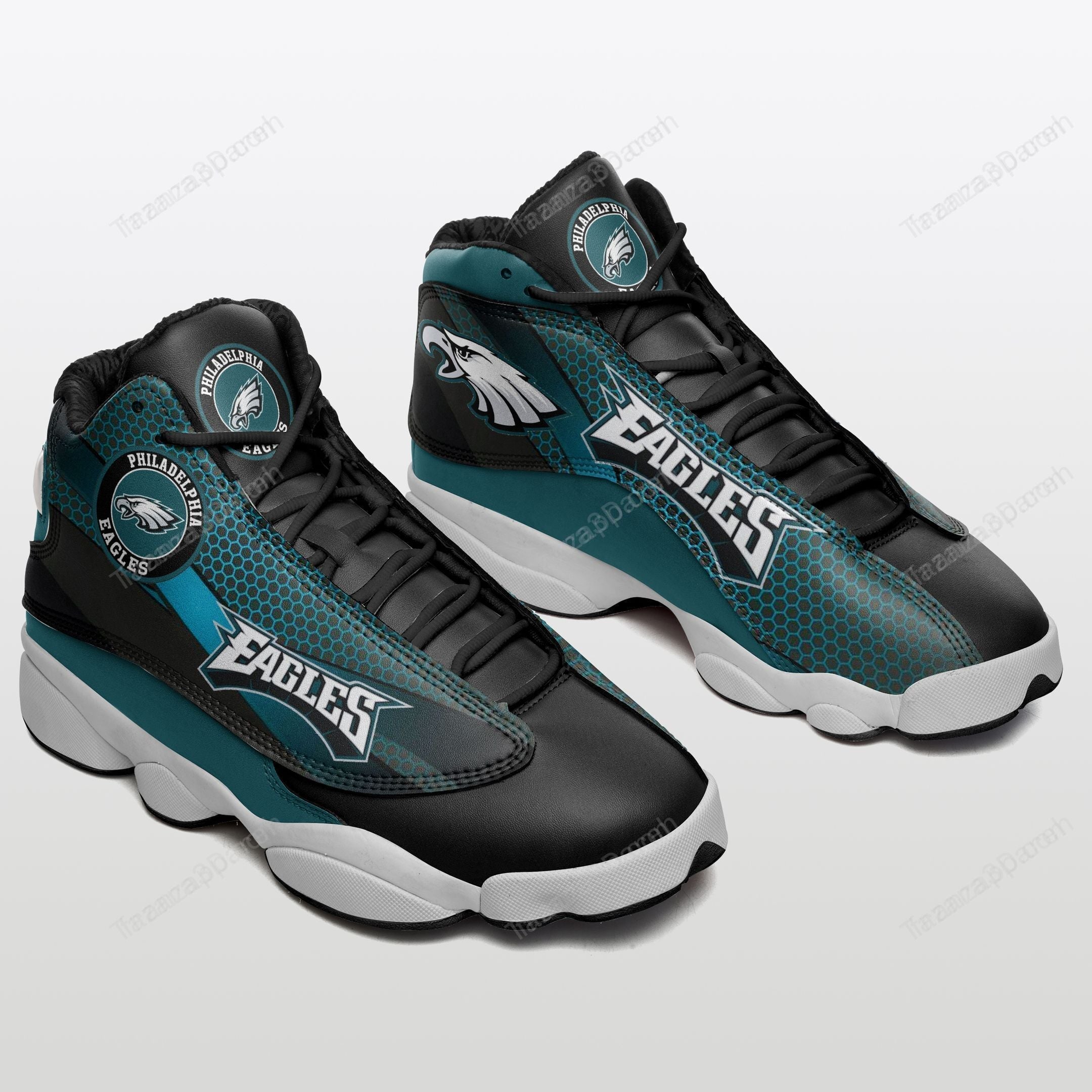 Ideafootwear Philadelphia Eagles AJ13 Sneakers Shoes For Men And Women 21