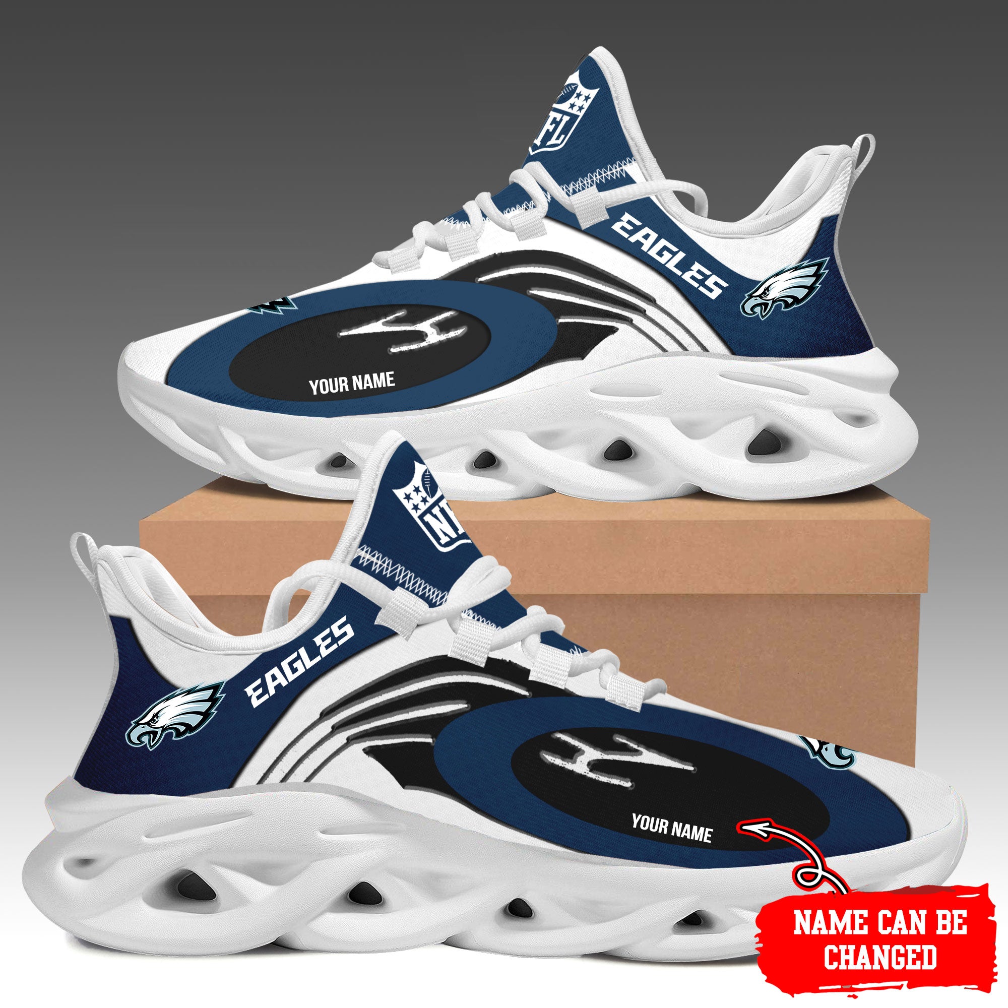 Ideafootwear Philadelphia Eagles Max Soul Shoes Sneakers For Men And Women 7