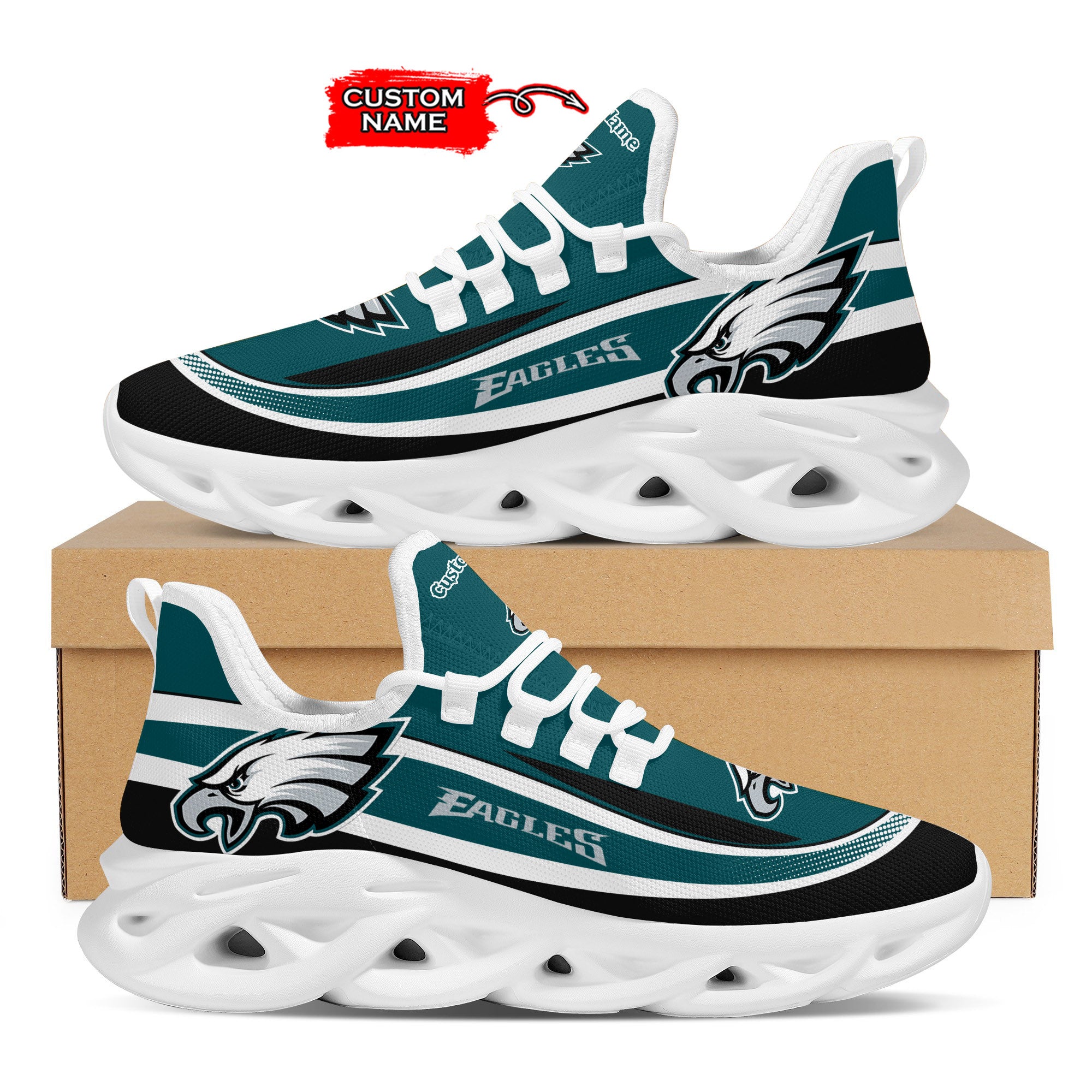 Ideafootwear Philadelphia Eagles Max Soul Shoes Sneakers For Men And Women 14