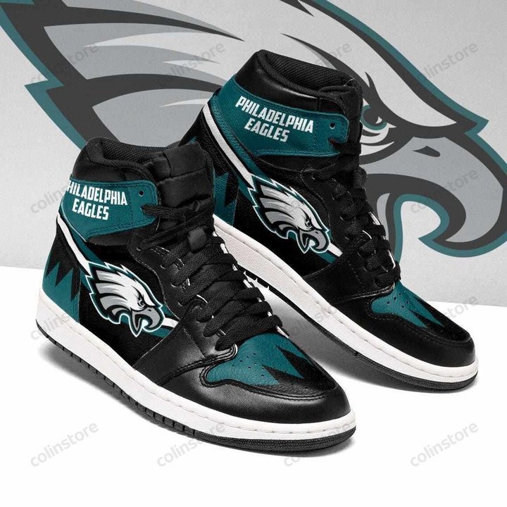 Ideafootwear Philadelphia Eagles NFL AJ1 High Sneakers Shoes For Men And Women 19