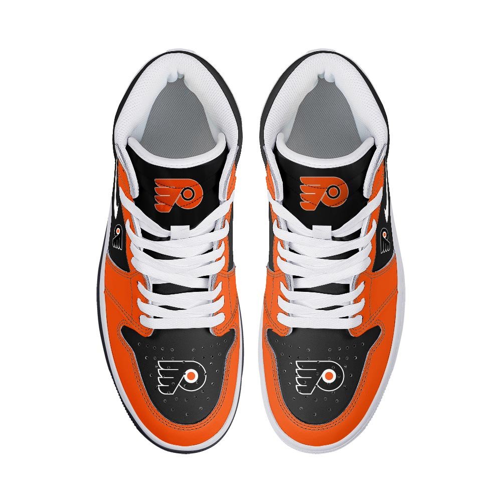 Ideafootwear Philadelphia Flyers AJ1 High Sneakers Shoes For Men And Women 4