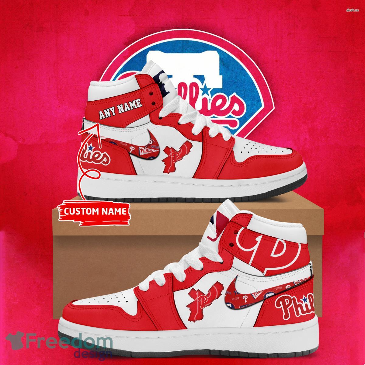 Ideafootwear Philadelphia Phillies AJ1 High Sneakers Shoes For Men And Women 2