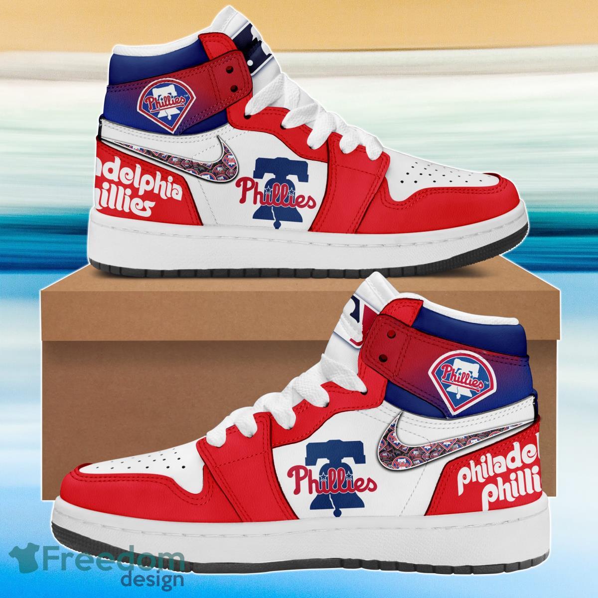 Ideafootwear Philadelphia Phillies AJ1 High Sneakers Shoes For Men And Women 13