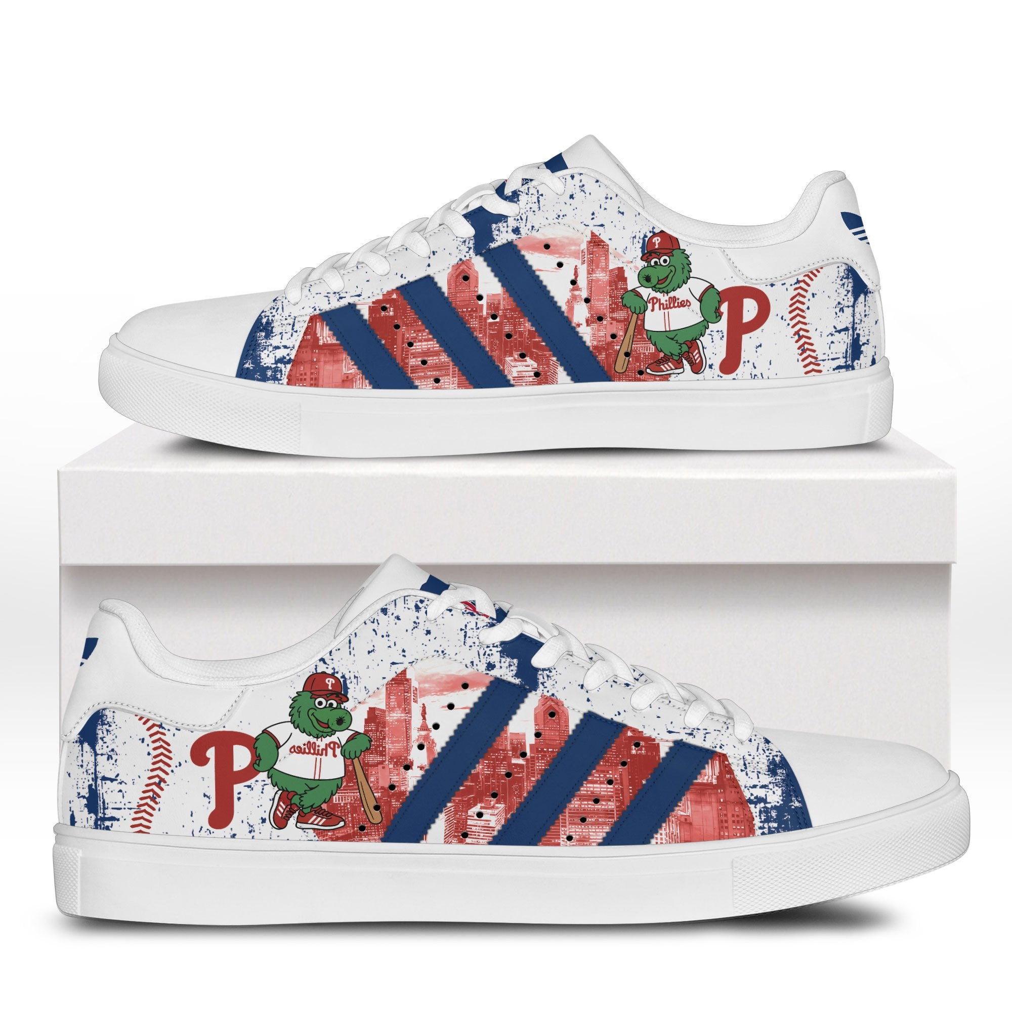 Ideafootwear Philadelphia Phillies Skate Stan Shoes Sneakes For Men And Women 3