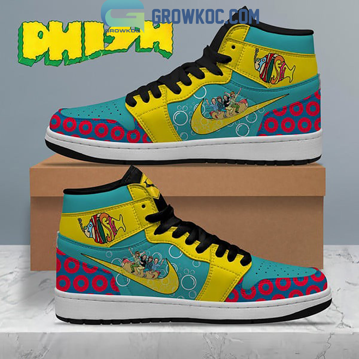 Ideafootwear Phish AJ1 High Sneakers Shoes For Men And Women 1