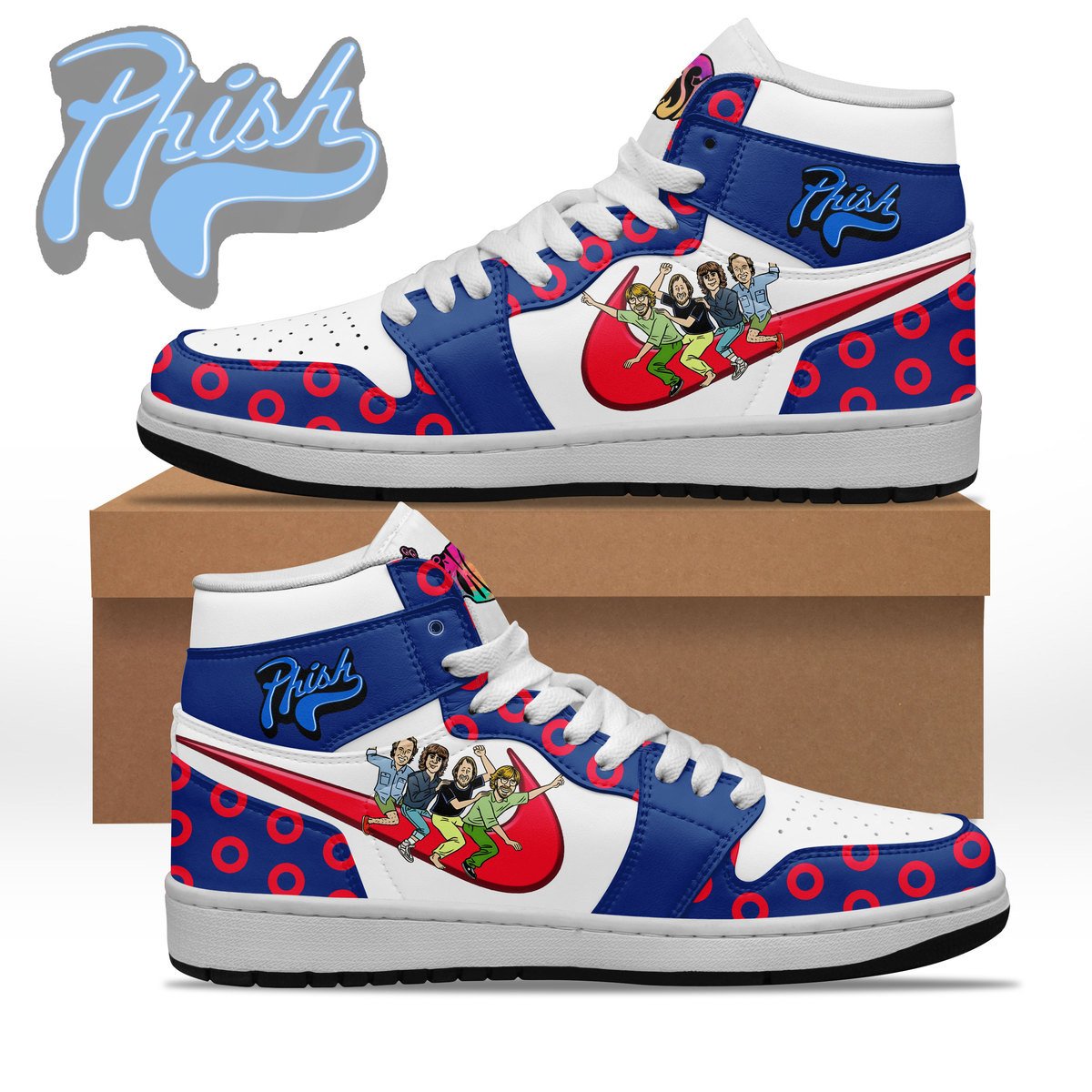 Ideafootwear Phish AJ1 High Sneakers Shoes For Men And Women 6