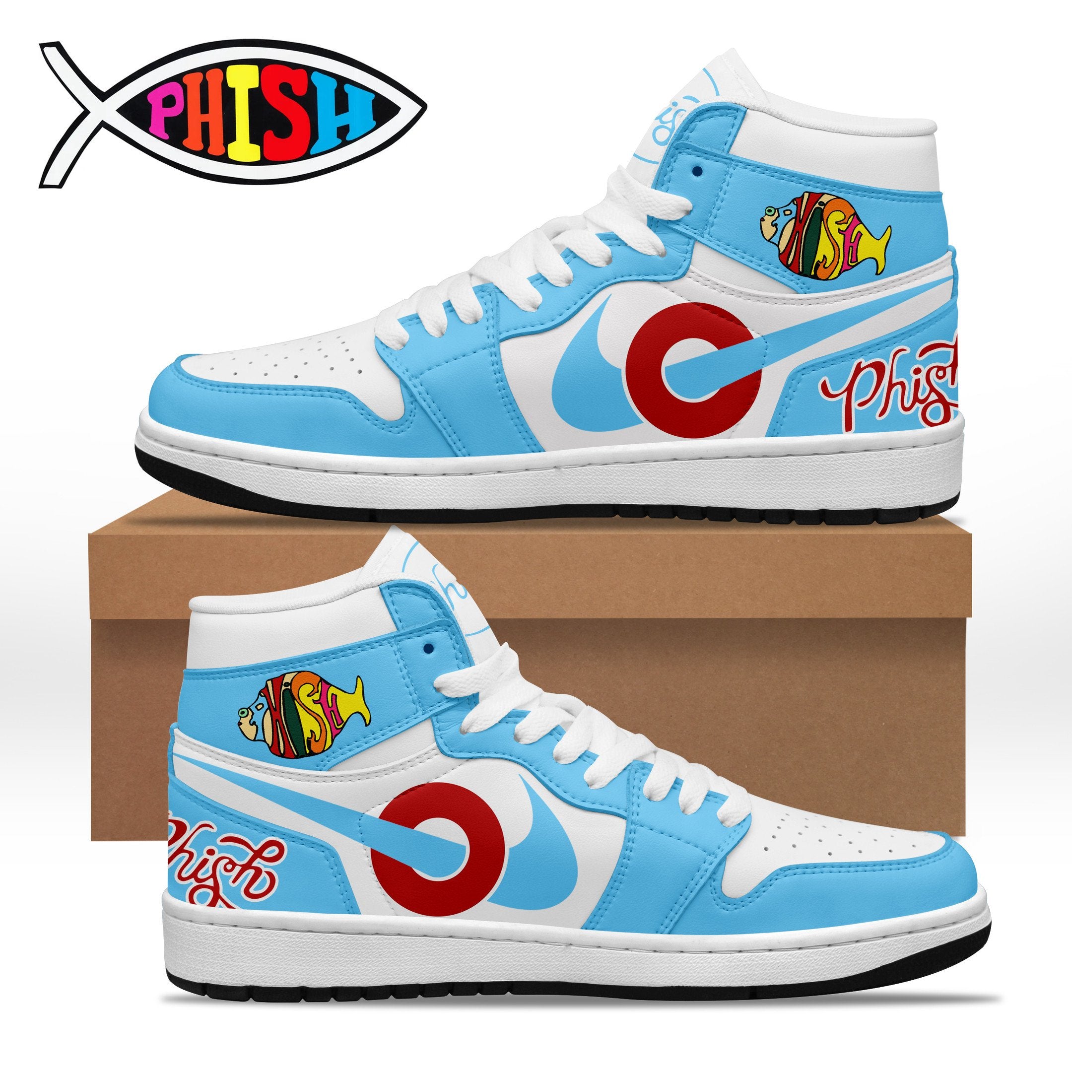 Ideafootwear Phish AJ1 High Sneakers Shoes For Men And Women 5