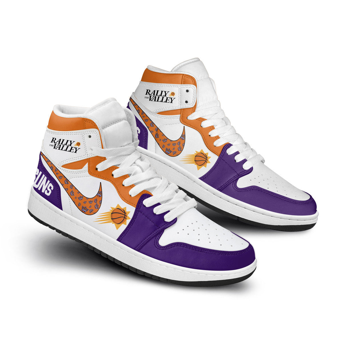 Ideafootwear Phoenix Suns AJ1 High Sneakers Shoes For Men And Women 9