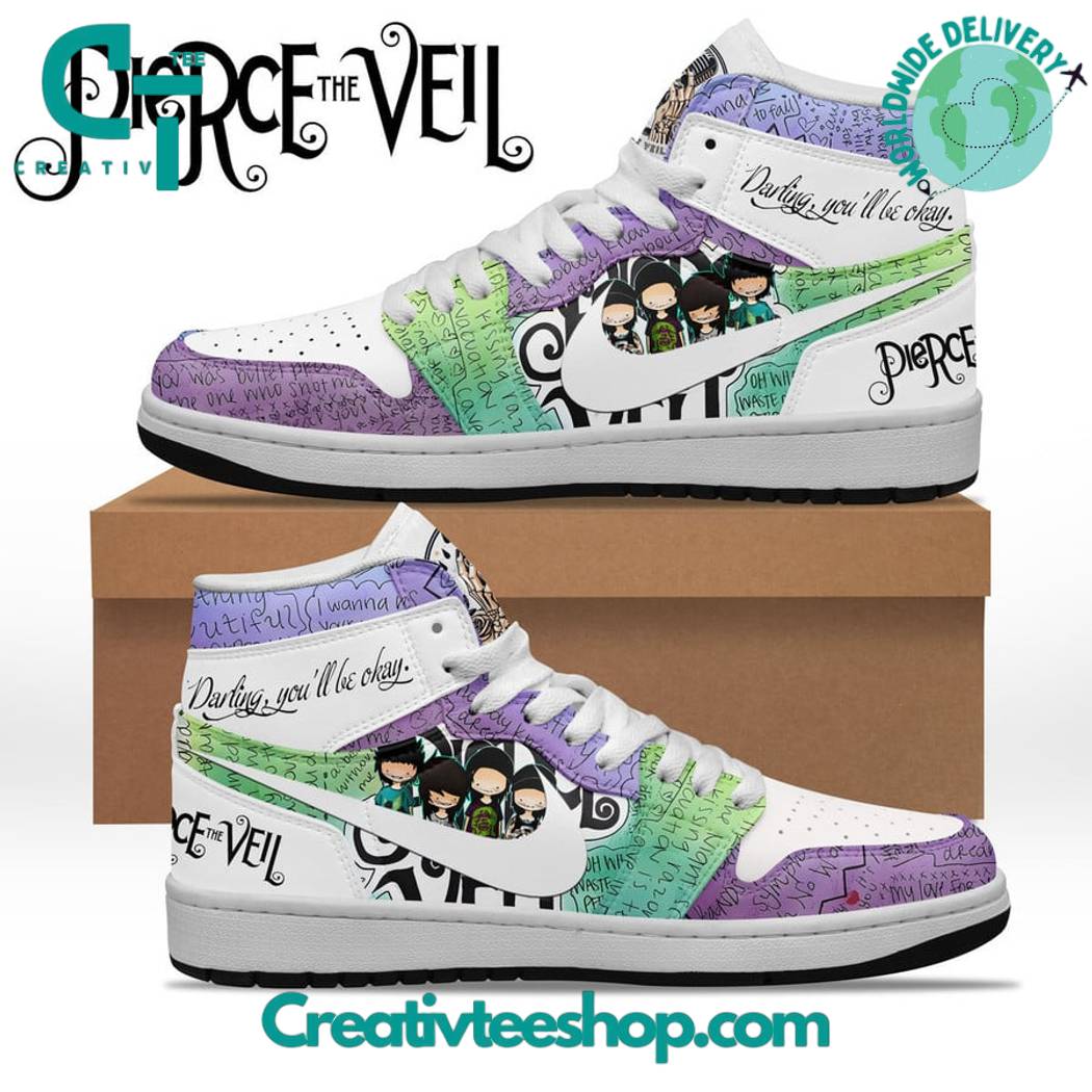 Ideafootwear Pierce The Veil AJ1 High Sneakers Shoes For Men And Women 3