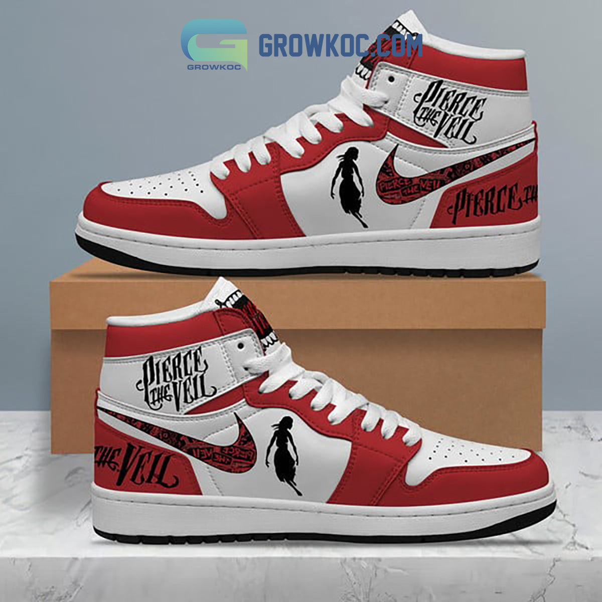 Ideafootwear Pierce The Veil AJ1 High Sneakers Shoes For Men And Women 1