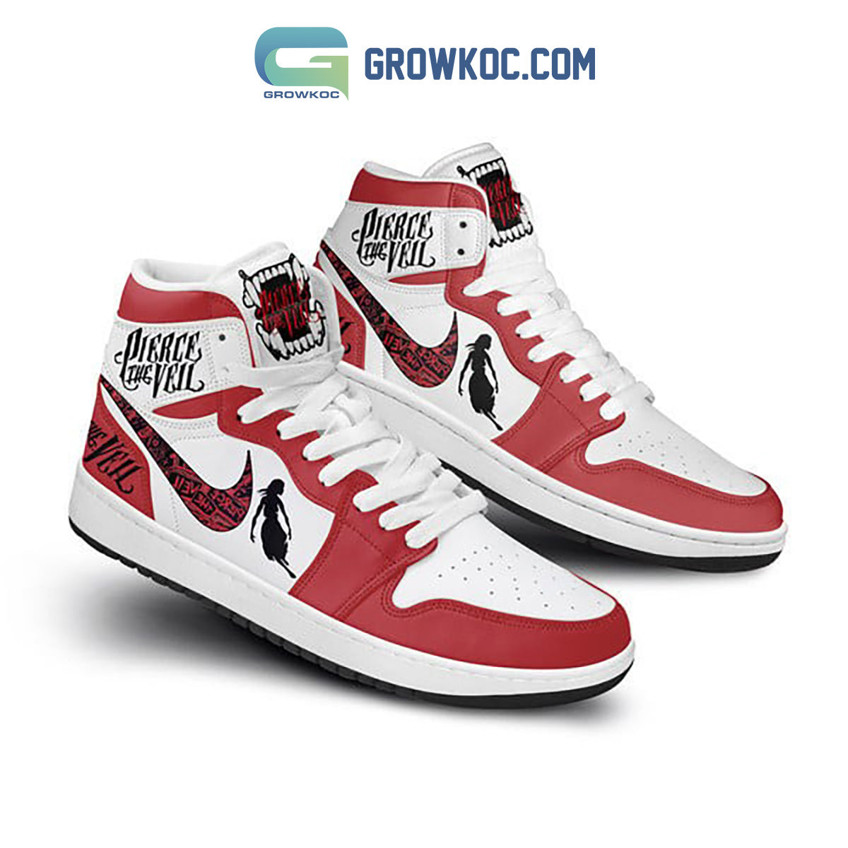 Ideafootwear Pierce The Veil AJ1 High Sneakers Shoes For Men And Women 1