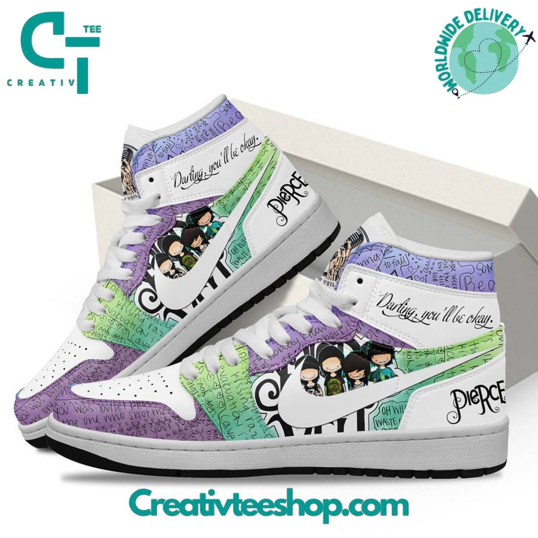 Ideafootwear Pierce The Veil AJ1 High Sneakers Shoes For Men And Women 3