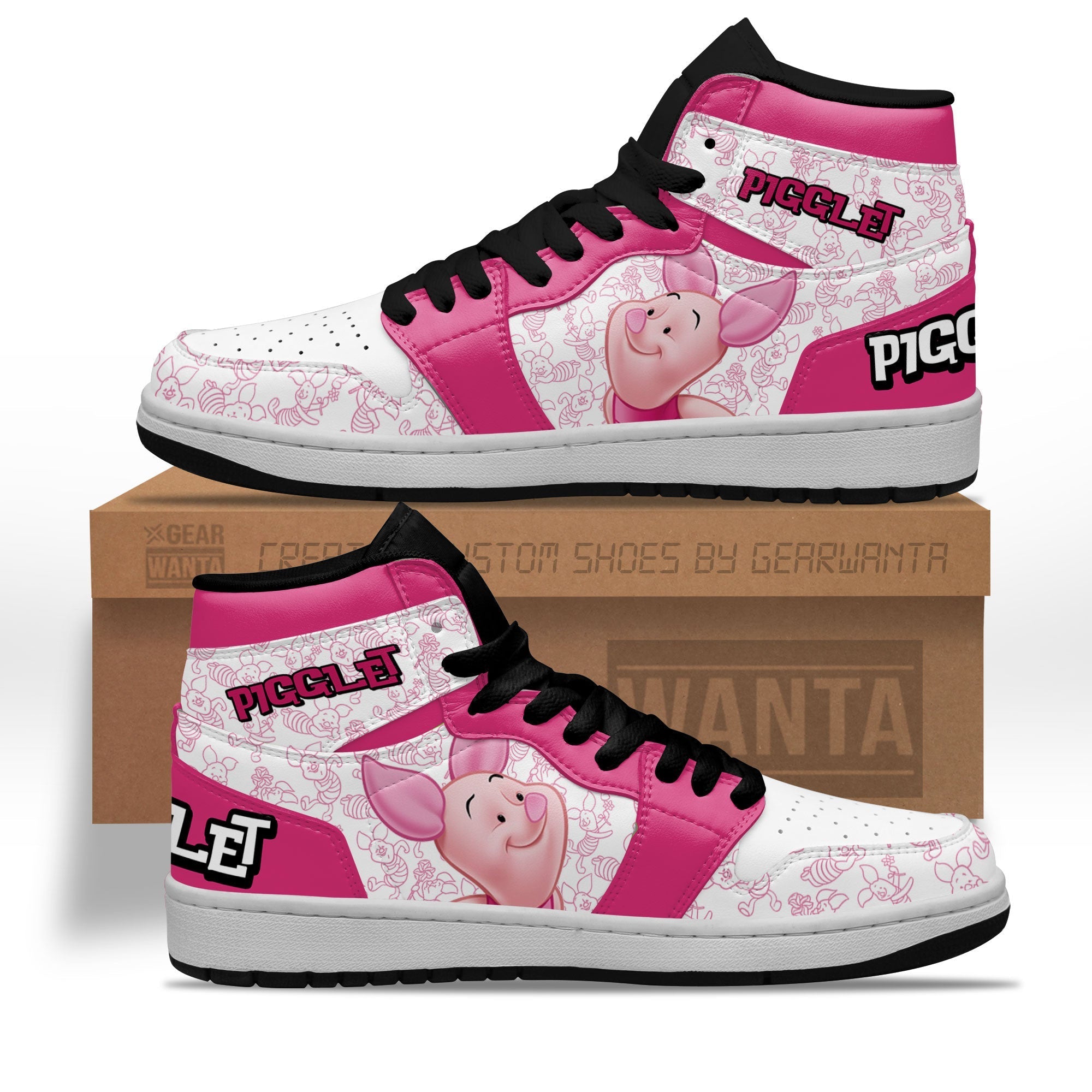 Ideafootwear Pigglet AJ1 High Sneakers Shoes For Men And Women 1