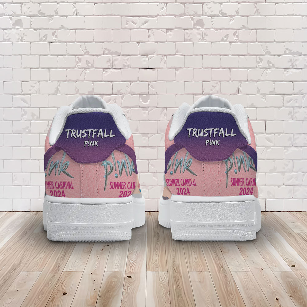 Ideafootwear Pink Air Low-Top Sneakers Shoes For Men And Women 1
