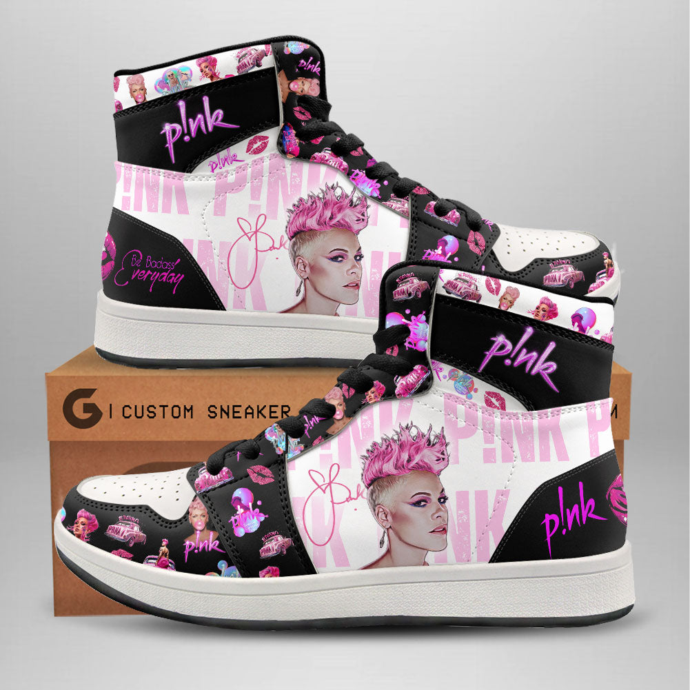 Ideafootwear Pink AJ1 High Sneakers Shoes For Men And Women 2