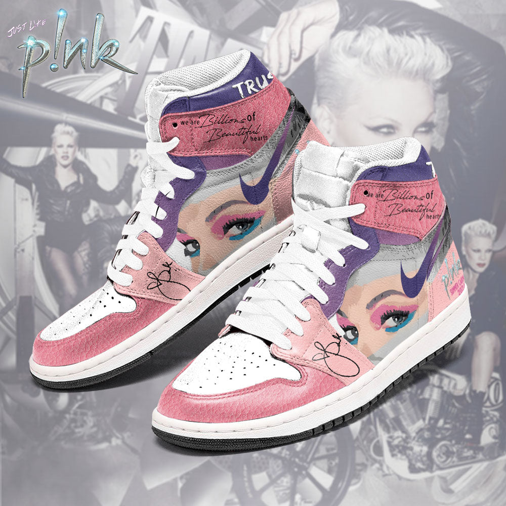Ideafootwear Pink AJ1 High Sneakers Shoes For Men And Women 9