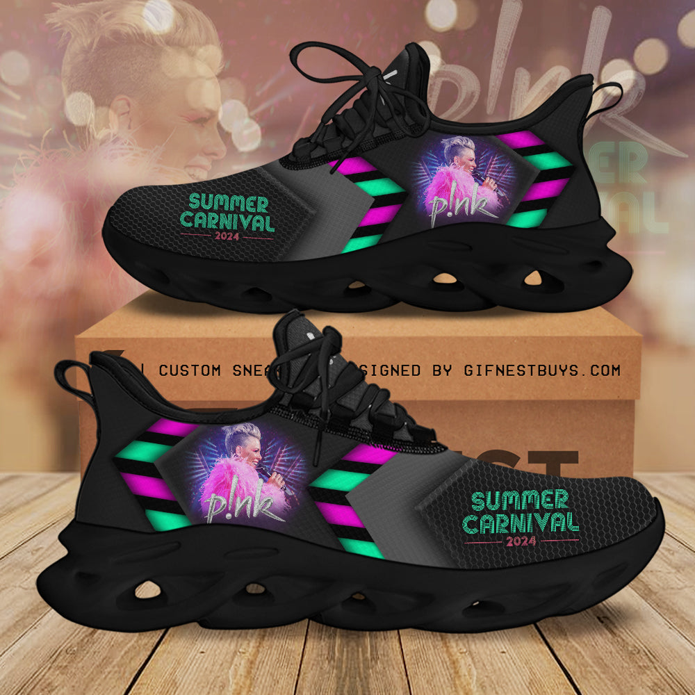 Ideafootwear Pink Max Soul Shoes Sneakers For Men And Women 3