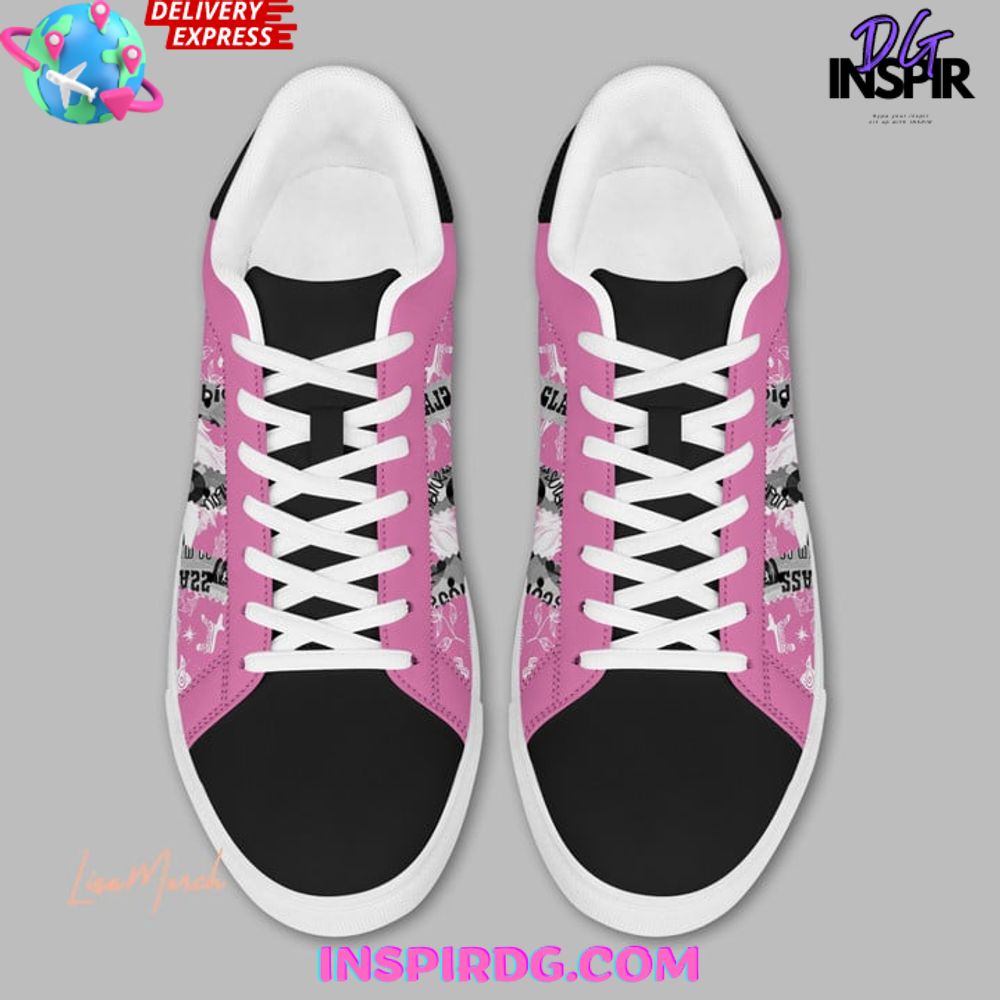 Ideafootwear Pink Rockstar Skate Stan Shoes Sneakes For Men And Women 1