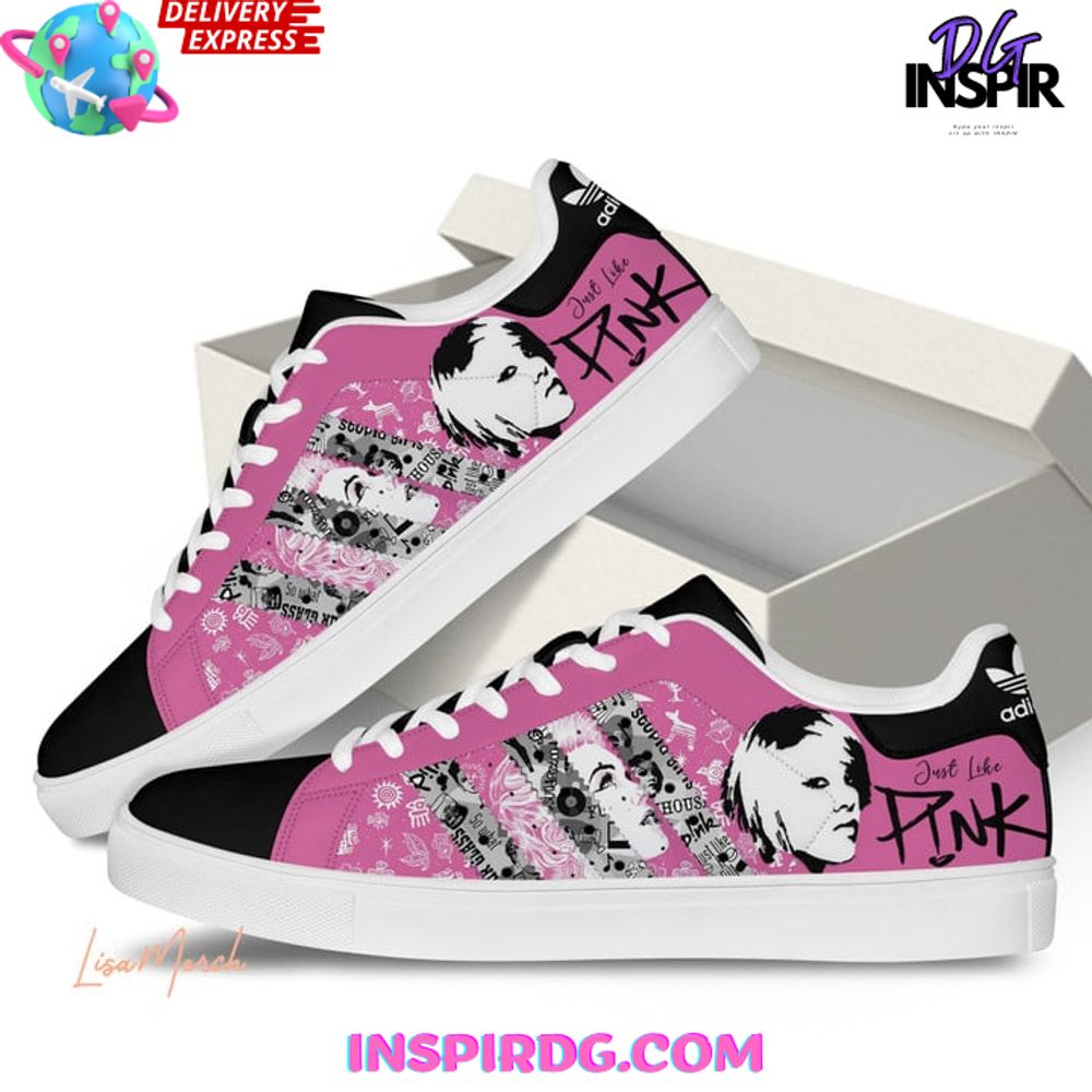 Ideafootwear Pink Rockstar Skate Stan Shoes Sneakes For Men And Women 1