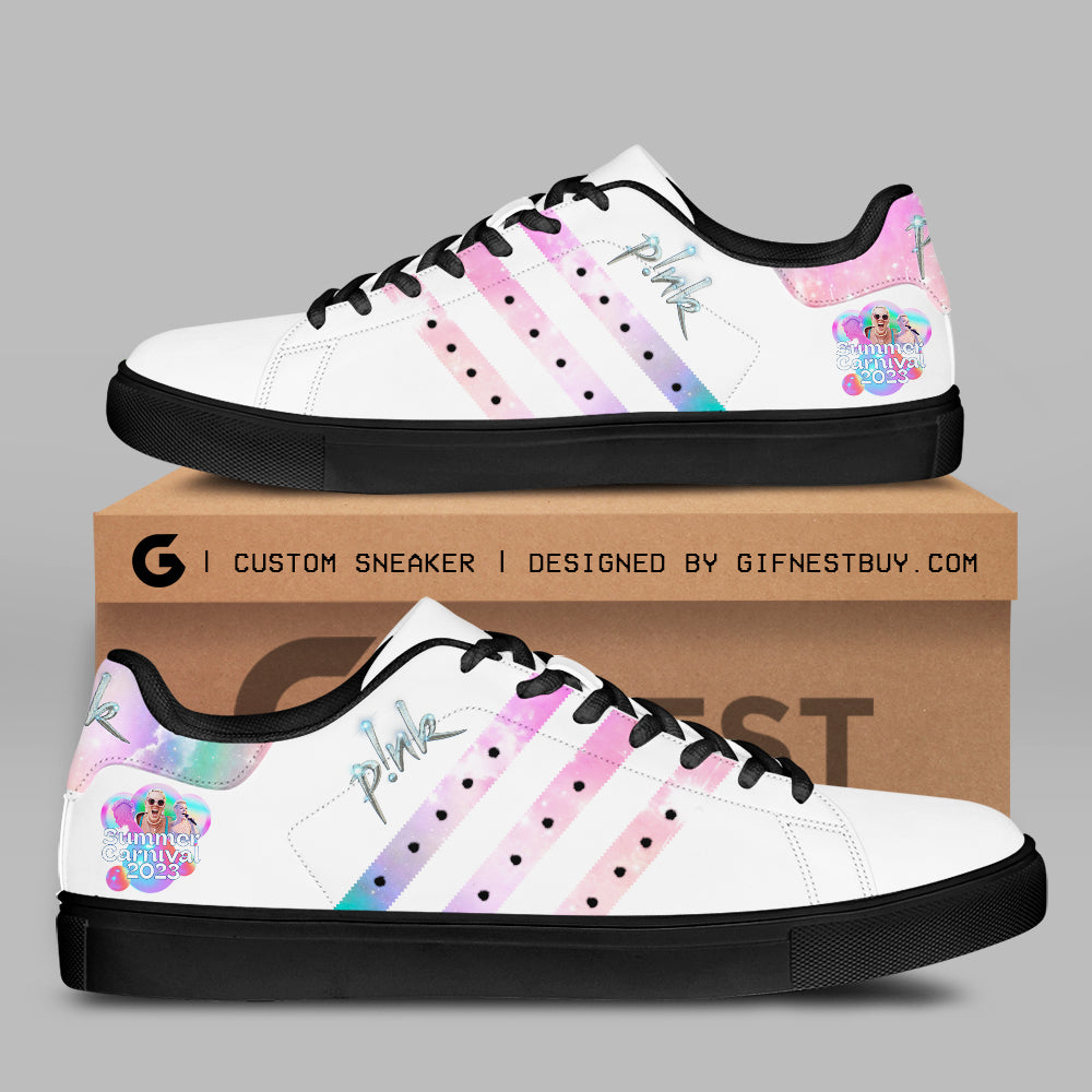 Ideafootwear Pink Skate Stan Shoes Sneakes For Men And Women 1