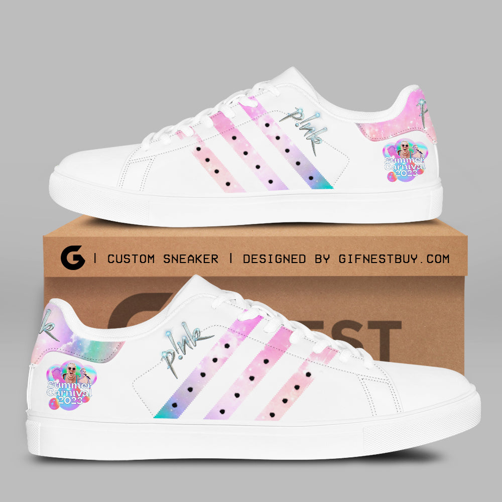 Ideafootwear Pink Skate Stan Shoes Sneakes For Men And Women 1