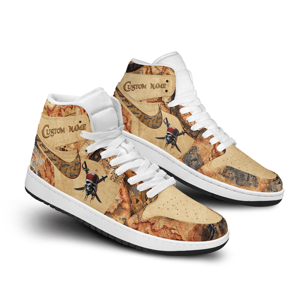 Ideafootwear Pirates of the Caribbean AJ1 High Sneakers Shoes For Men And Women 3