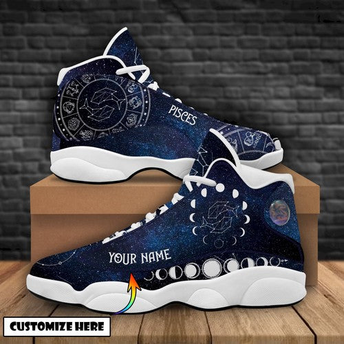 Ideafootwear Pisces Zodiac  AJ13 Sneakers Shoes For Men And Women 3
