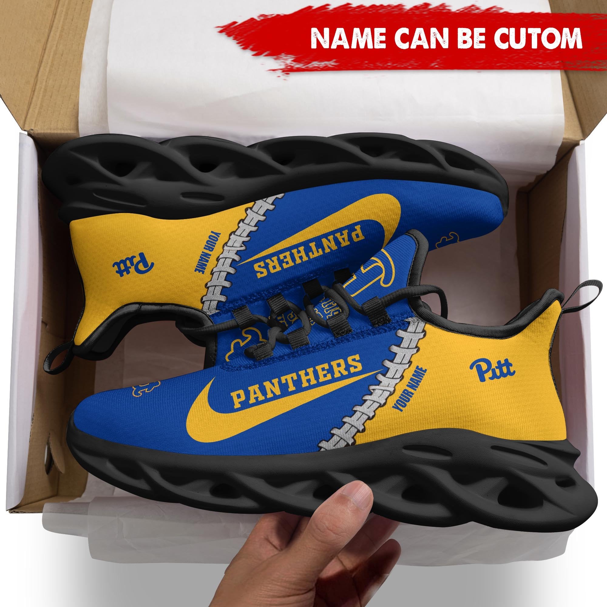 Ideafootwear Pittsburgh Panthers Max Soul Shoes Sneakers For Men And Women 2