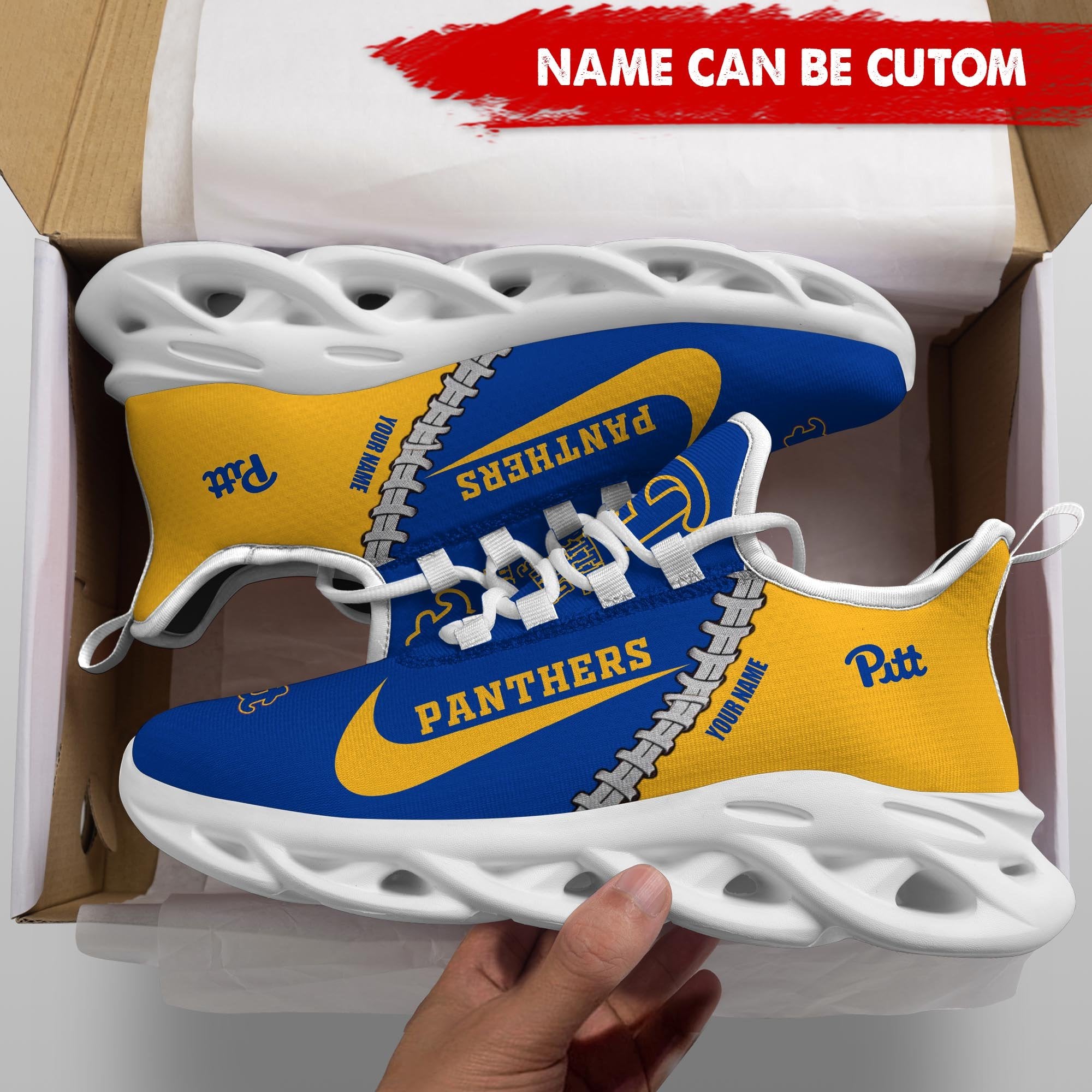 Ideafootwear Pittsburgh Panthers Max Soul Shoes Sneakers For Men And Women 2