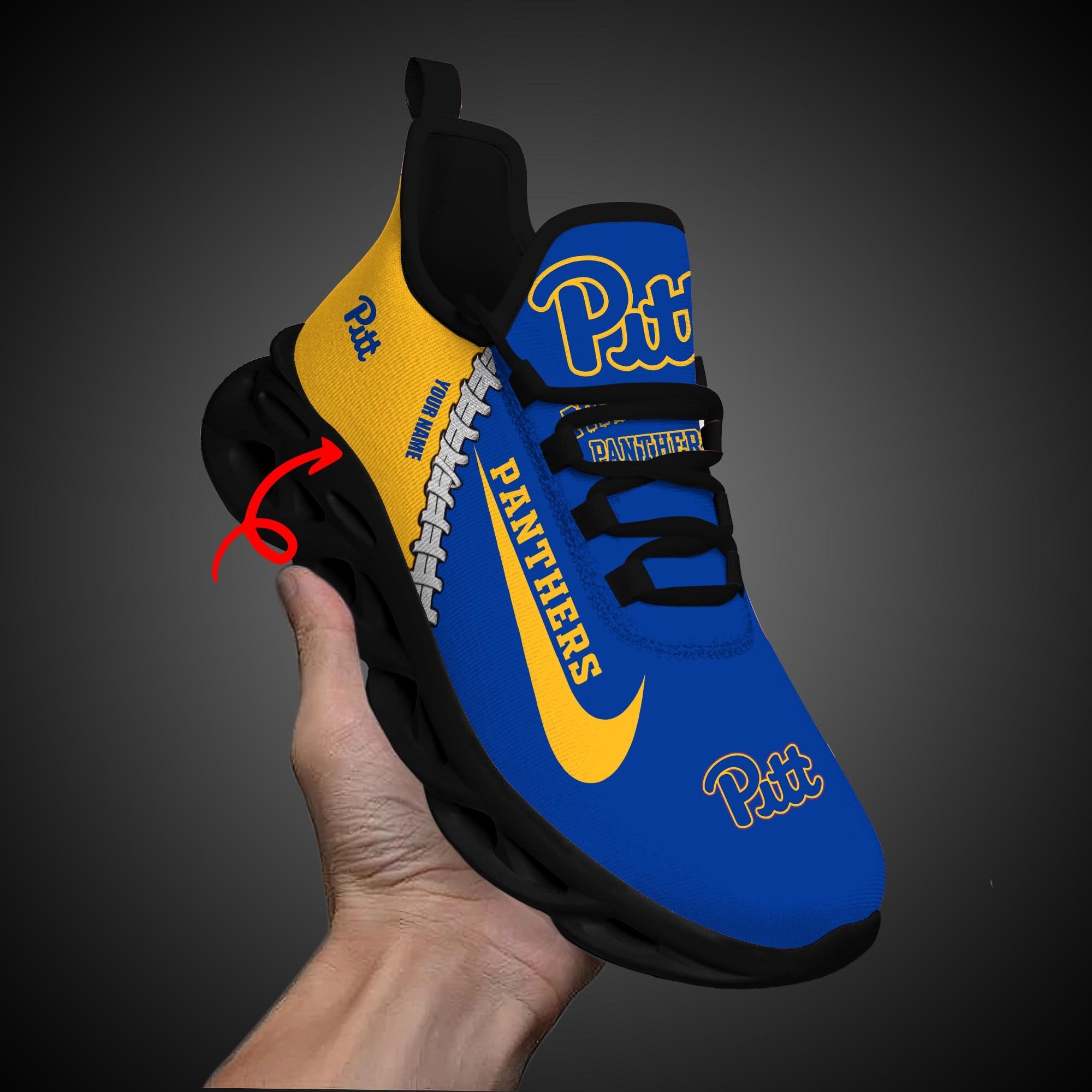 Ideafootwear Pittsburgh Panthers Max Soul Shoes Sneakers For Men And Women 2
