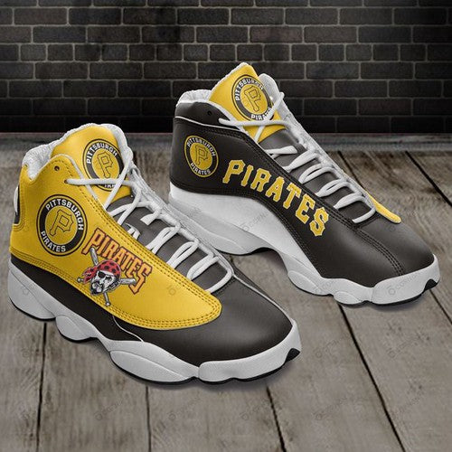 Ideafootwear Pittsburgh Pirates AJ13 Sneakers Shoes For Men And Women 2